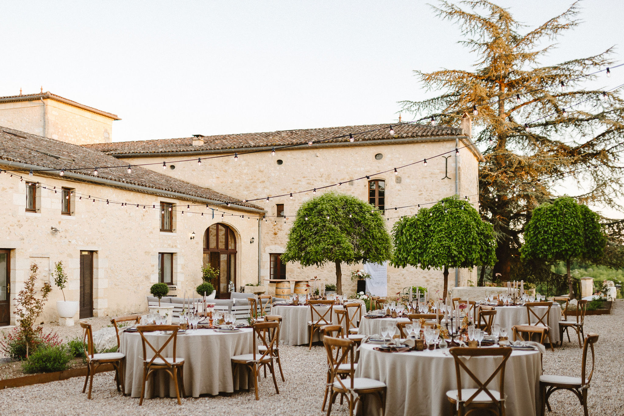 Drone view of Château de Sanse